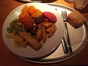 Our meal at Tibits in London