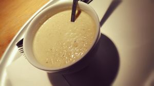 Veggie soup  at Tibits in London