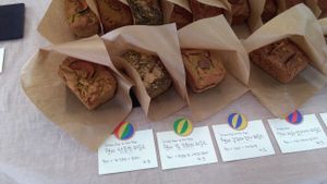 Various mini pound cakes made from brown rice flour at Bakeshop Pivot in Seoul