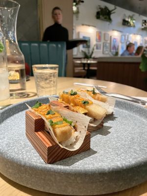 Kind of small but very unique and flavorful, nice presentation  at Earls in Plano