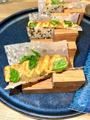 Vegan tofu sushi tacos - my fav   at Earls in Plano