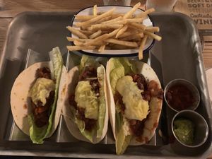 Vegan Bean Tacos at Cow & Apple in Yeovil