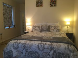 A room to relax.  Can be configured as king or two singles.  at Greystones in Praa Sands