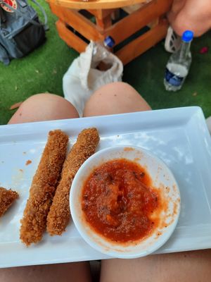 Tofu fingers! Yummy at VEGAN GARDEN in Barranquilla
