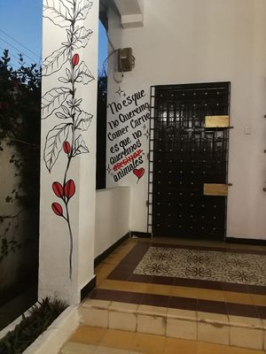 Message of animal liberation at VEGAN GARDEN in Barranquilla