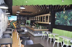 The cafe at PokeBowl  in Kyiv
