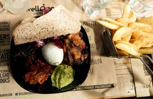 Botanique Bowl con patate fritte. at WellDone Burger - Caprarie in Bologna