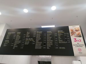 Menu board at Mel Vegan Fast Food in Tenerife