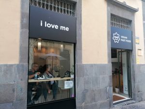 Outside at Mel Vegan Fast Food in Tenerife