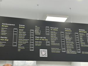 The menu  at Mel Vegan Fast Food in Tenerife