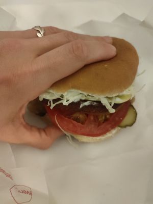 Beetroot Burger at Mel Vegan Fast Food in Tenerife