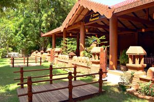 The front side in the late afternoon sun.
 at 7 Sisters Restaurant in Bagan