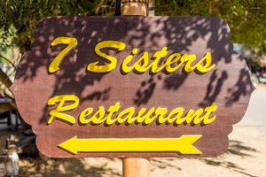 Situated on a quiet street only a one minute walk from the Eight Faces Pagoda in the centre of New Bagan, away from the noisy and dusty main street. at 7 Sisters Restaurant in Bagan