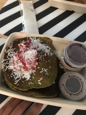 Matcha pancakes  at Dirt - Bay Rd in Miami Beach