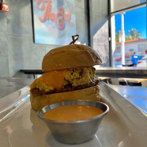 Vegan breakfast sandwich.  at Dirt - Bay Rd in Miami Beach