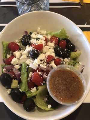 Greek salad!  at Bear & Finch Compassion Cafe in Hanover
