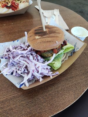 Santana burger at The Blue Bell in Conwy