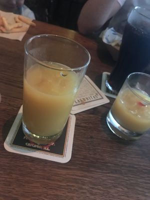 Rum with hemp oil  at The Blue Bell in Conwy