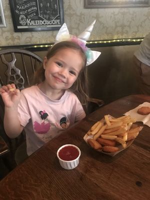 Dippers and fries  at The Blue Bell in Conwy