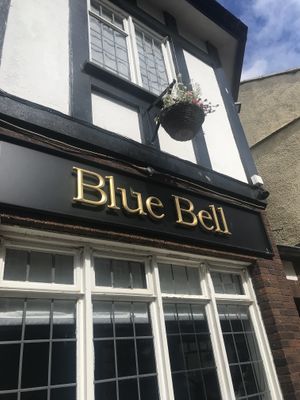 Main sign   at The Blue Bell in Conwy
