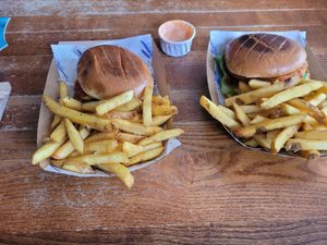 Rage Against The Mac-hine with 'This Isn't Bacon Rashers' and the 'Lynyrd Skynard' Burgers with Side of Spicy Mayo at The Blue Bell in Conwy
