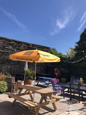 Lovely outside seating   at The Blue Bell in Conwy