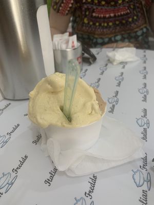 Vanilla and peanut sugar free ice cream at Italian Freddo in Albufeira