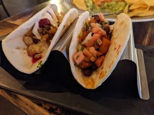 Cauliflower Taco & Sweet Potato Taco at Espíritu in New Orleans