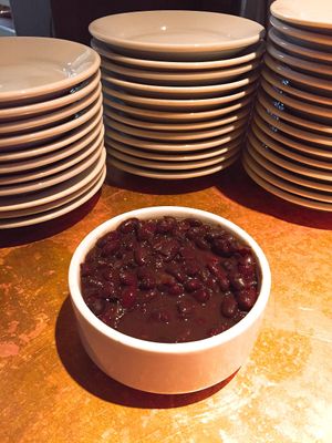 Vegan side of beans at Espíritu in New Orleans