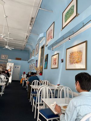 Ugly art, yummy food  at Ananda Fuara in San Francisco