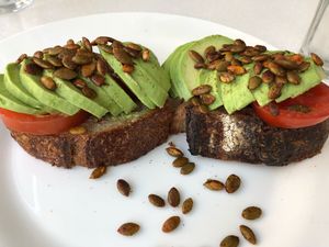Avacado toast at Ananda Fuara in San Francisco