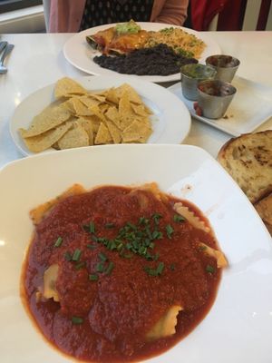 amazing ravioli  at Ananda Fuara in San Francisco