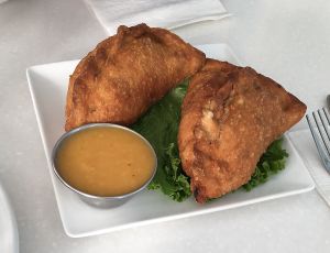 Samosas at Ananda Fuara in San Francisco