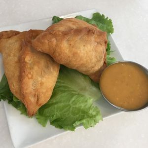 Huge samosas at Ananda Fuara in San Francisco