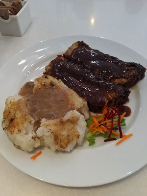 Vegan Neatloaf dinner at Ananda Fuara in San Francisco