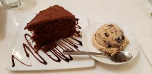 Award winning cake. I agree. at Ananda Fuara in San Francisco