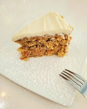 Carrot cake at Ananda Fuara in San Francisco