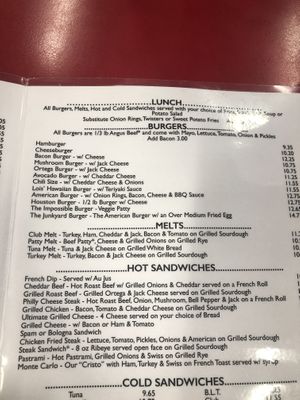 Menu  at The Corner Cafe in Visalia