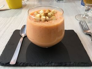 Lovely Gazpacho Soup! at La JunGla in Valencia