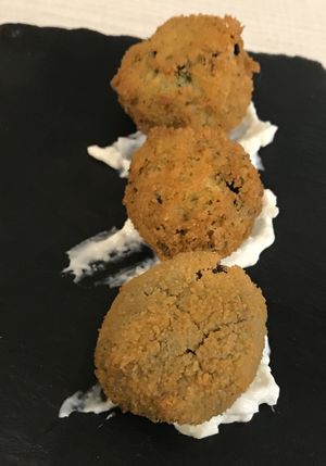 Sea croquettes and mushroom croquette at La JunGla in Valencia