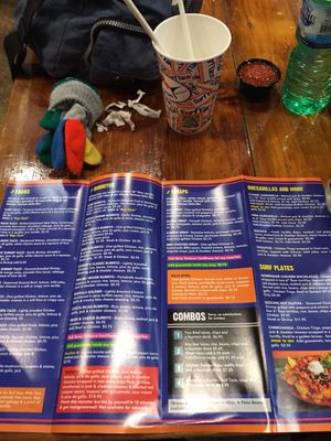 Menu at Surf Taco in Princeton