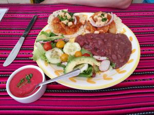 Tacos al pastor at Pachamama Health in Veracruz