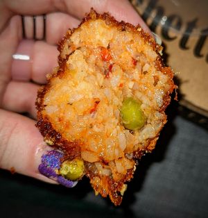 Arancini balls at La Porchetta in Braybrook