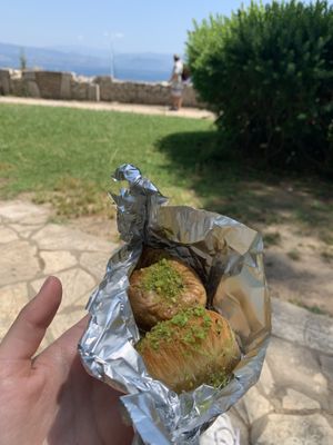   at Rose's Bakery in Corfu