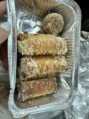 Back for more!  at Rose's Bakery in Corfu