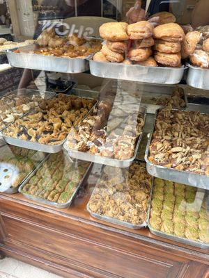 A sample of the selection on offer    at Rose's Bakery in Corfu