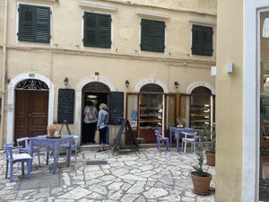   at Rose's Bakery in Corfu