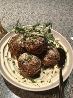 Arancini rosso  at La Porchetta in Auckland