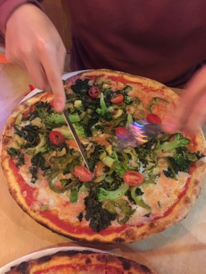 Vegan pizza at Piola in Miami Beach
