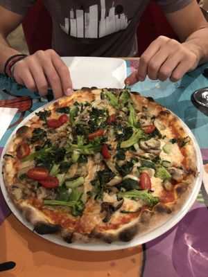 Vegan orto pizza  at Piola in Miami Beach